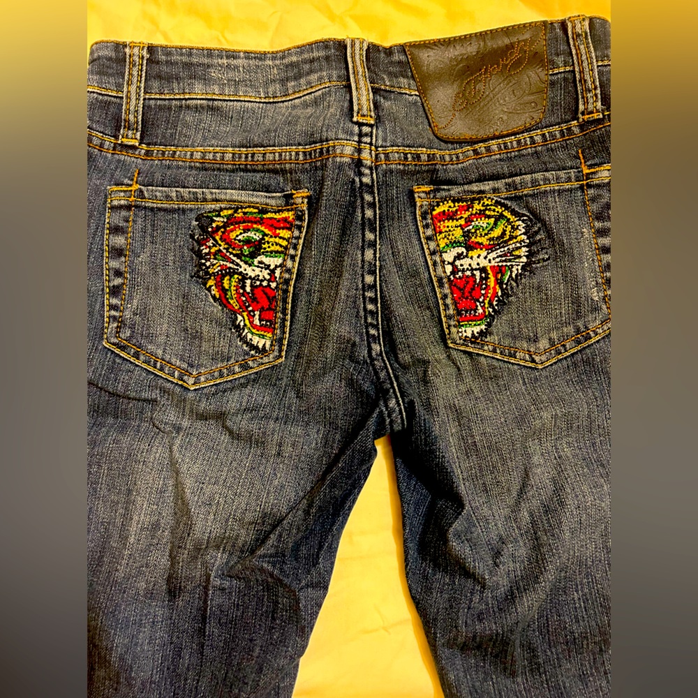 Ed Hardy tiger jean shorts